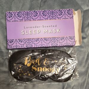 Lavender-Scented Sleep Mask with Gold 'Bad & Snoozy' Print